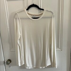 J. Crew | Women’s | Long Sleeve Super Comfy Crewneck Tee | Ivory | M